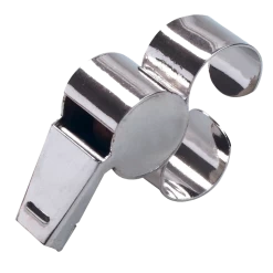 SELECT Referees Whistle W/metal Finger Grip, Dommerfløjte, Metal, Med Fingergreb, Sort