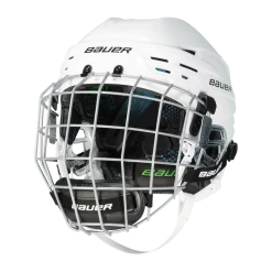 Bauer Re-Akt 85-Helmet-Combo 23/24, Hockeyhjelm Unisex, Hvid