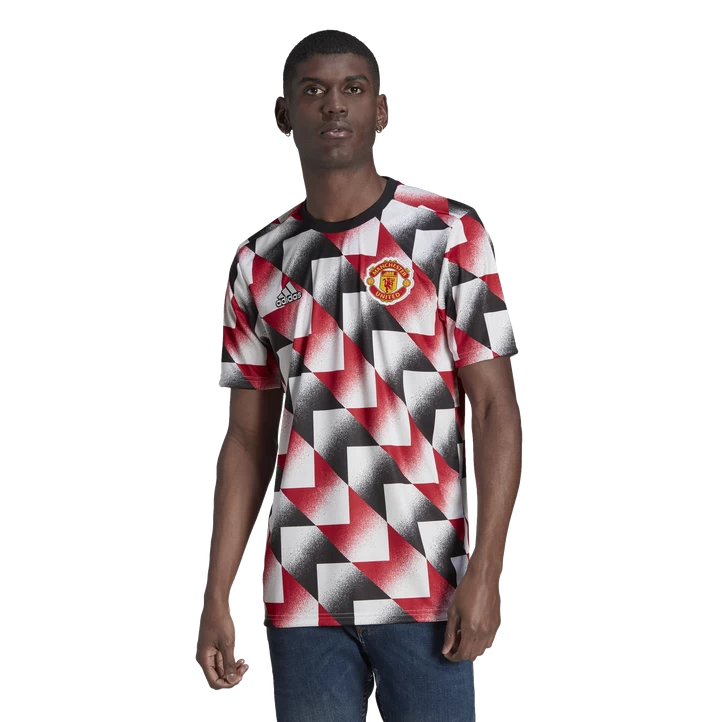 ADIDAS MANCHESTER UNITED PRE-MATCH JERSEY 22/23, Fodboldtrøje, Unisex, Hvid 3 ADIDAS MANCHESTER UNITED PRE-MATCH JERSEY 22/23, Fodboldtrøje, Unisex, Hvid
