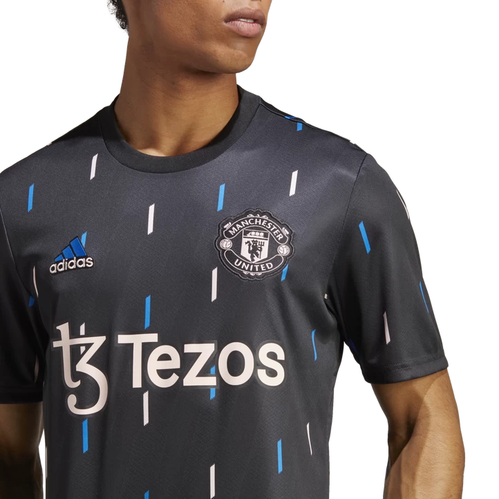 ADIDAS Manchester United Pre Match Shirt, Fodboldtrøje, Herre, Sort 6 ADIDAS Manchester United Pre Match Shirt, Fodboldtrøje, Herre, Sort - Billede 4