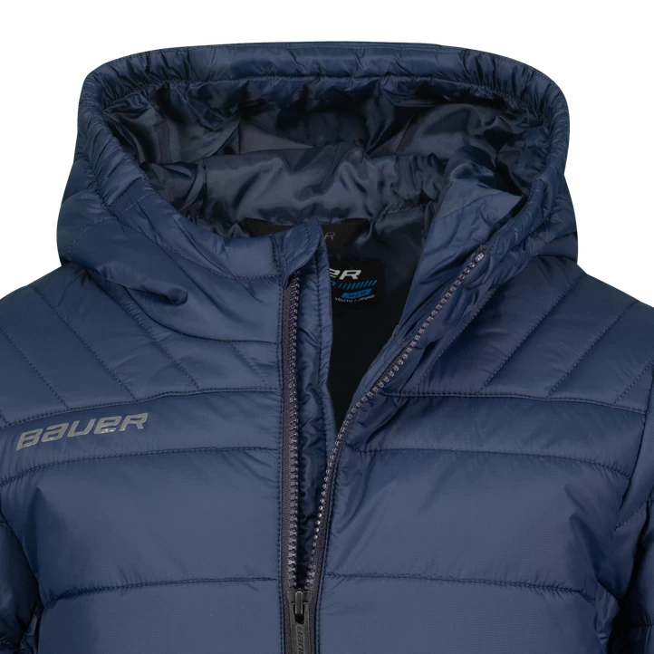 BAUER SUPREME HOODED PUFFER JKT -YTH 21/22, Jakke, Junior, Dark Blue 6 BAUER SUPREME HOODED PUFFER JKT -YTH 21/22, Jakke, Junior, Dark Blue - Billede 4