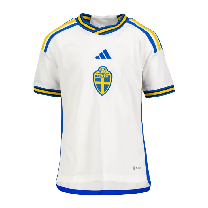 ADIDAS SWEDEN AWAY JSY Y / WC22, Fodbolddragt Junior, Hvid 3 ADIDAS SWEDEN AWAY JSY Y / WC22, Fodbolddragt Junior, Hvid