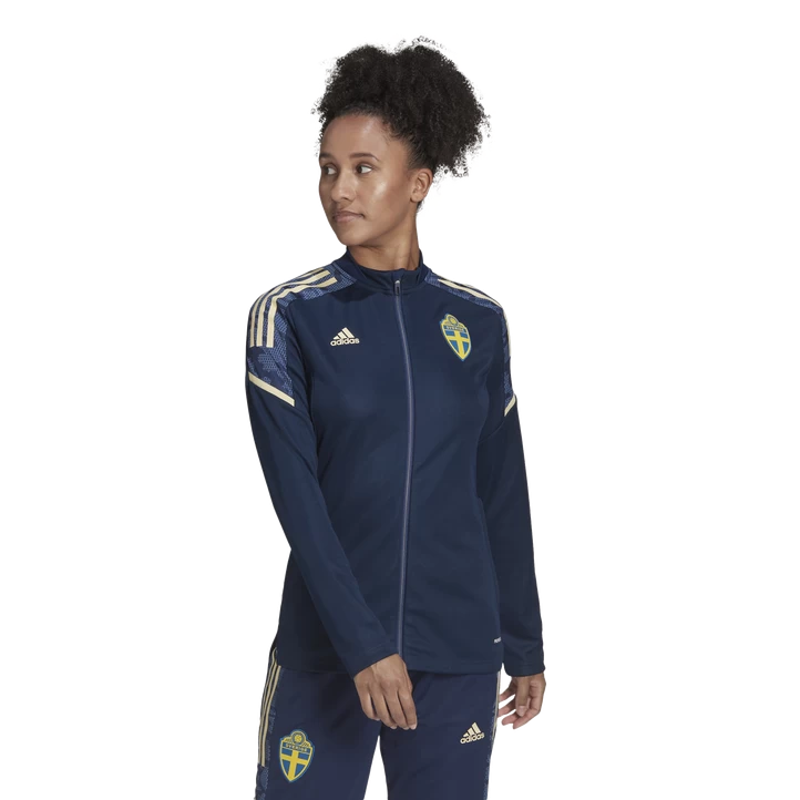 ADIDAS SWEDEN TRAINING JACKET W / EC22, Træningsjakke, Dame, Dark Blue 3 ADIDAS SWEDEN TRAINING JACKET W / EC22, Træningsjakke, Dame, Dark Blue