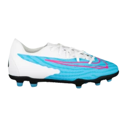 Rabatbutik For Sportsudstyr 26 Nike Phantom GX Club FG/MG Jr / Q1 23, Fodboldstøvle Græs Og Kunstgræs, Junior, Blå