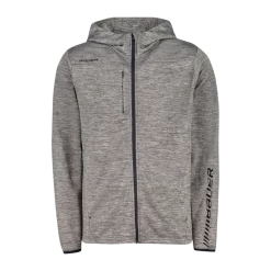 Bauer Vapor Fleece Zip Hoodie 22/23, Hættetrøje, Junior, Grå