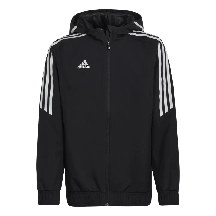 ADIDAS CONDIVO 22 ALL WEATHER JACKET Y, Fodboldjakke, Junior, Sort 3 ADIDAS CONDIVO 22 ALL WEATHER JACKET Y, Fodboldjakke, Junior, Sort