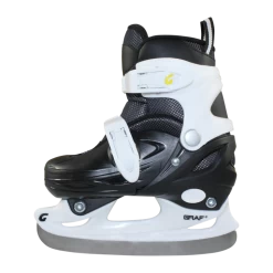GRAF Kid Adjustable Hardshell Ice Skate, Hockeyskøjte Til Børn, Sort