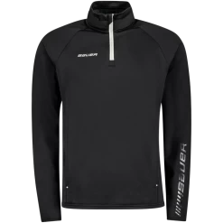 BAUER VAPOR FLEECE 1/4 ZIP TOP SR 21/22, Fleecetrøje, Senior, Sort