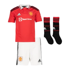 ADIDAS MANCHESTER UNITED HOME MINI 22/23, Fodboldsæt Til Børn, Rød