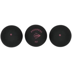 Dunlop Progress Blister 3-ball, Squashbolde, Sort