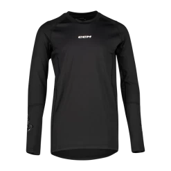 CCM COMPRESSION LS TOP WITH GEL YT, Kompressionstrøje Barn, BLACK