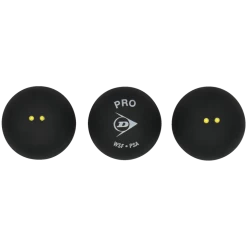 Dunlop Pro Blister 3-ball, Squashbolde, Sort