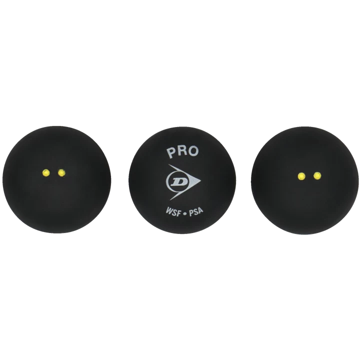 Dunlop Pro Blister 3-ball, Squashbolde, Sort 3 Dunlop Pro Blister 3-ball, Squashbolde, Sort